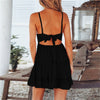 Backless V-neck Mini Dress