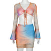 Tie Dye Boho Mesh Dresses