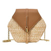 Woven Bohemian Straw/leather Handbag