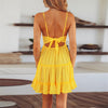 Backless V-neck Mini Dress